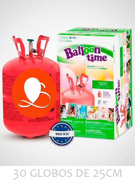 helio desechable para inflar 30 globos de latex de 25cm