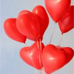 Globos Fiestas Corazon Forma Rojos 25 globos