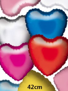 Globos de Helio Corazon Lisos 42cm