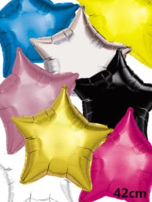 Globos de Helio Estrella Lisos 42cm