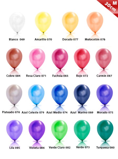 Globos Personalizados Metalizados 30 cm 12"