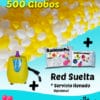 Pack Caída de Globos 500 Globos + Inflador Electrico + Red + Envío