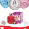 Pack Comunion + : Globos Poliamida Personalizados 1 TINTA + Helio Maxi