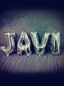 Letras Globos Plata 2 tamaños