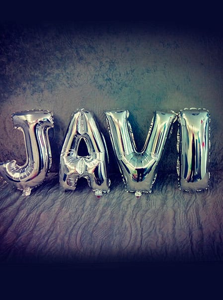 Letras Globos Plata 2 tamaños