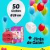 Pack Mini Suelta de Globos 50 Globos + Helio + Cinta de Atado + Envío