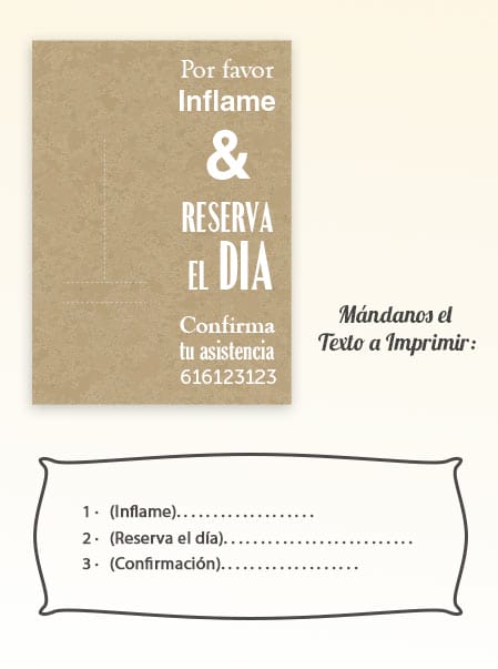 Invitaciones de Boda 3: Tarjeta y Globo Personalizado + Sobre | Globo 25 cm Metalizado