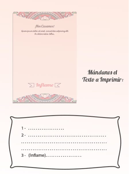 Invitaciones de Boda 2: Tarjeta y Globo Personalizado + Sobre | Globo 25 cm Metalizado